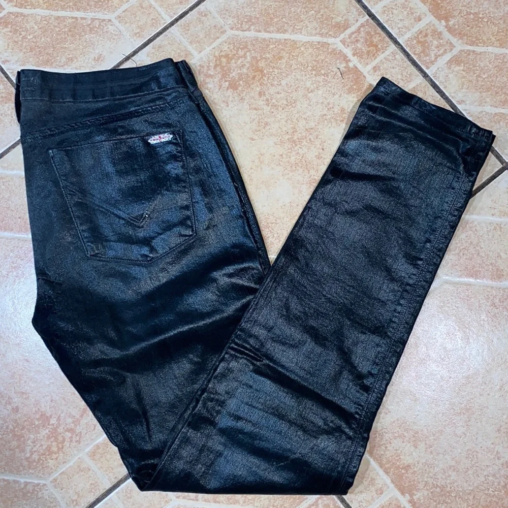 Hudson wax coated jeans denim pants bottoms - Picture 1 of 8